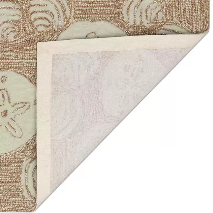Clearance Natural Sand Dollar Outdoor Accent Rug Outdoor Rugs