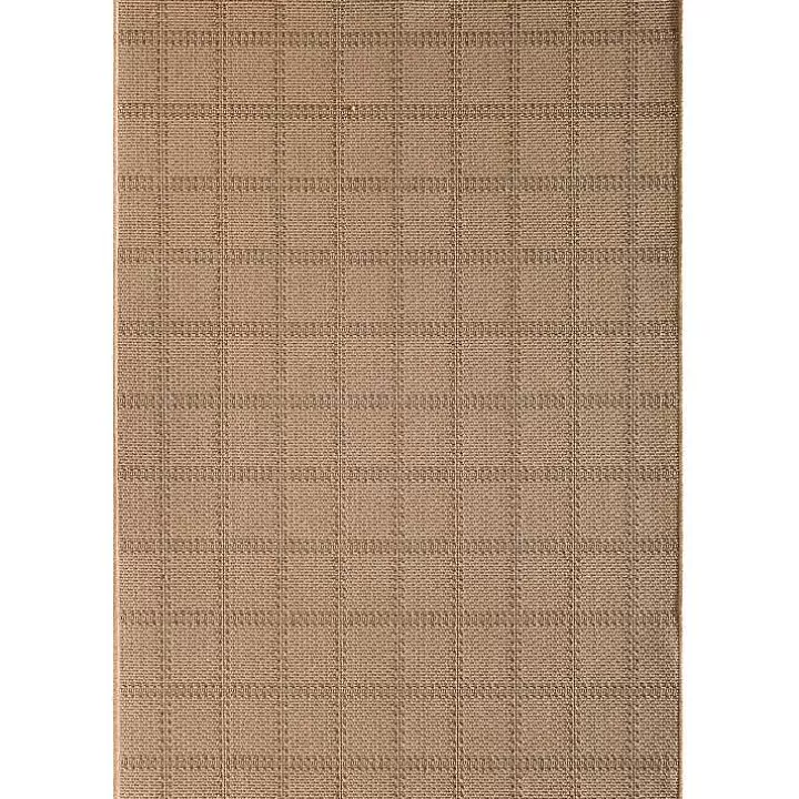 Outlet Natural Santorini Grid Outdoor Area Rug, 6x9 Outdoor Rugs