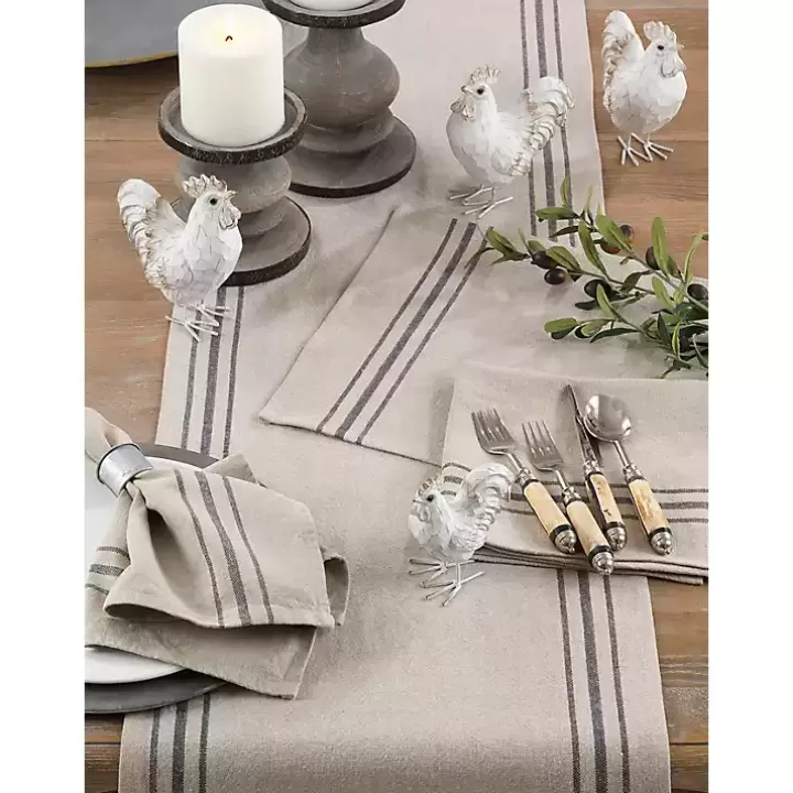 Flash Sale Natural Striped Linen Table Runner Table Linens