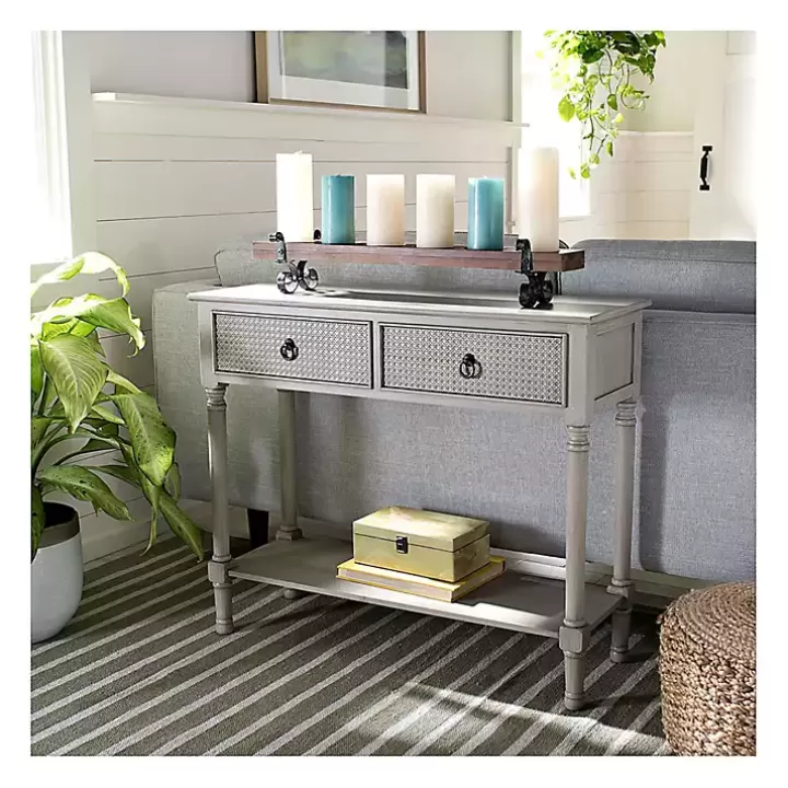 Clearance Natural Textured 2-Drawer Console Table Console Tables