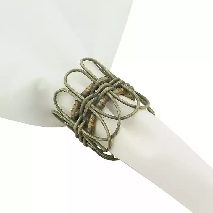 Clearance Natural Twisted Rat Napkin Rings, Set of 4 Table Linens