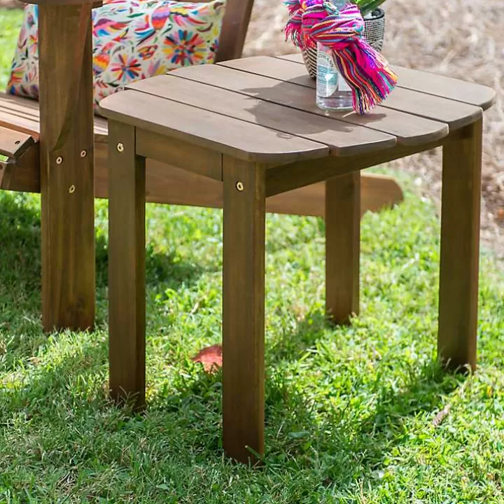 Clearance Natural Warren Adirondack Outdoor Accent Table Outdoor Tables