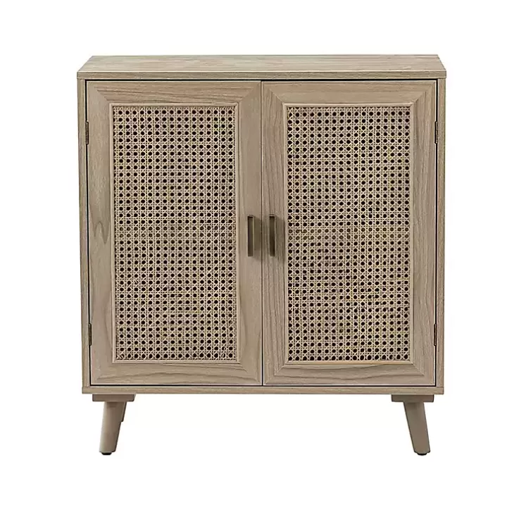 New Natural Wood and Rattan Carpinteria Cabinet Cabinets & Sideboards