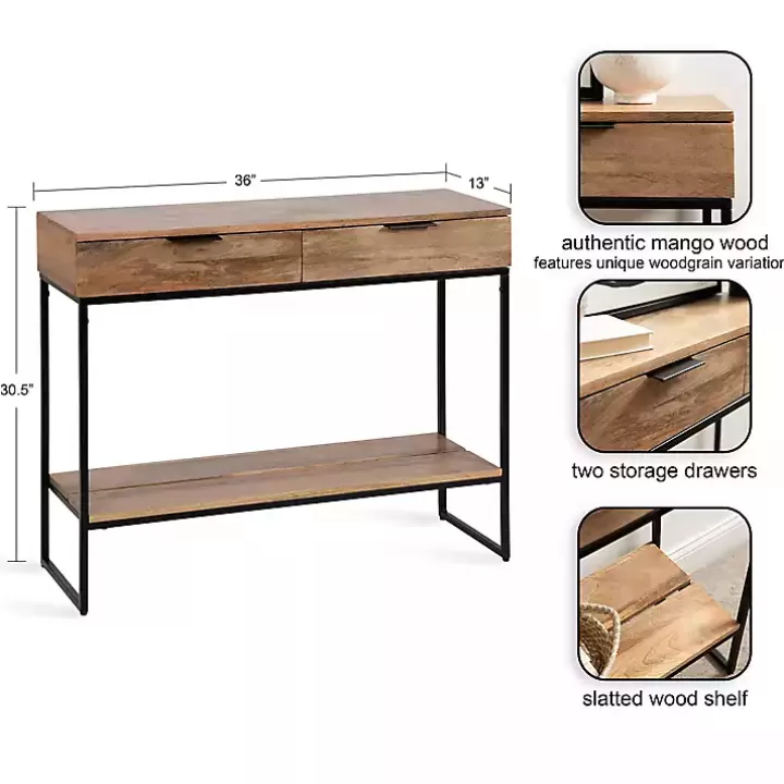 Best Natural Wood Metal Console Table Console Tables