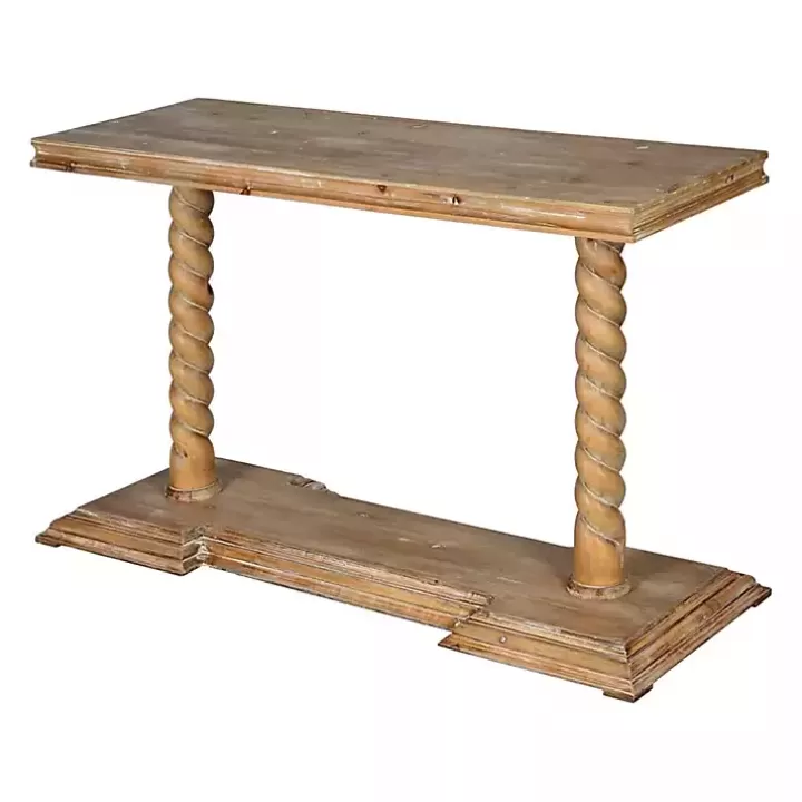 Hot Natural Wood Carley Console Table Console Tables