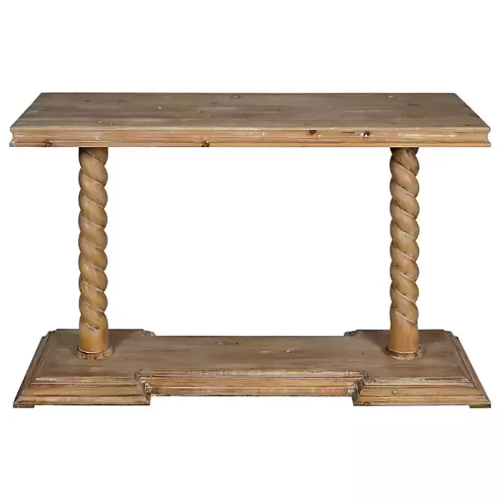 Hot Natural Wood Carley Console Table Console Tables