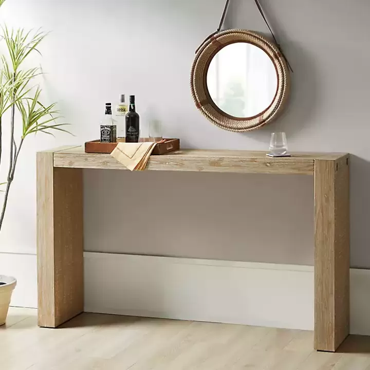 Outlet Natural Wood Frame Console Table Console Tables