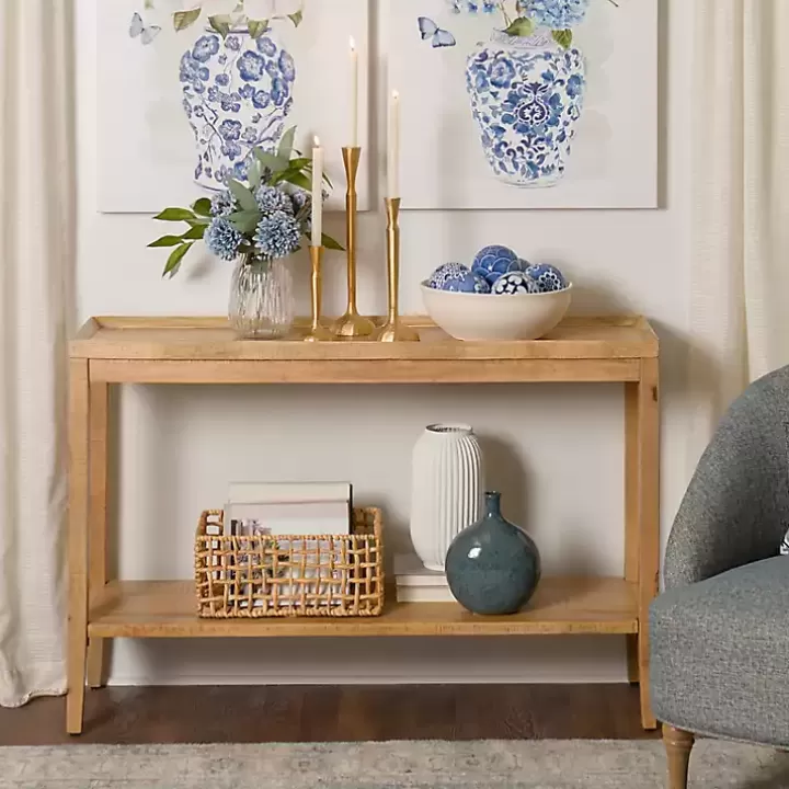 Flash Sale Natural Wood Hughes Console Table Console Tables