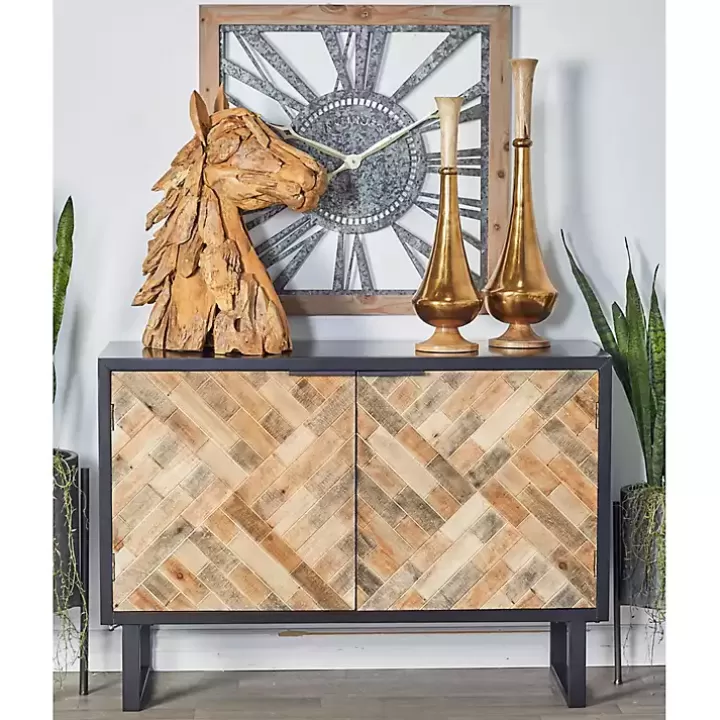 Cheap Natural Wood Mosaic Paneling Cabinet Cabinets & Sideboards