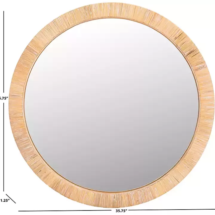 Flash Sale Natural Wood Wrapped Mila Wall Mirror Decorative Mirrors