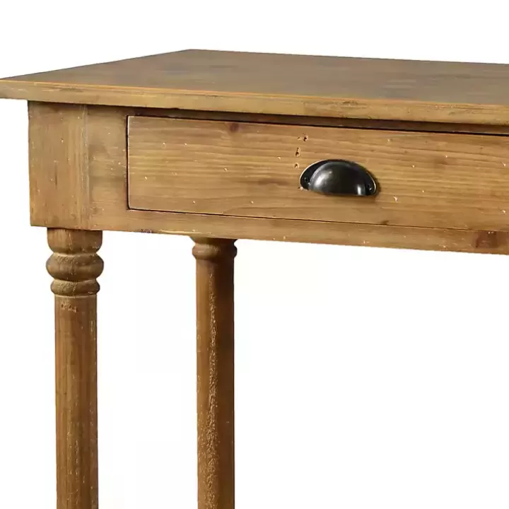 Fashion Natural Wooden 2-Drawer Console Table Console Tables