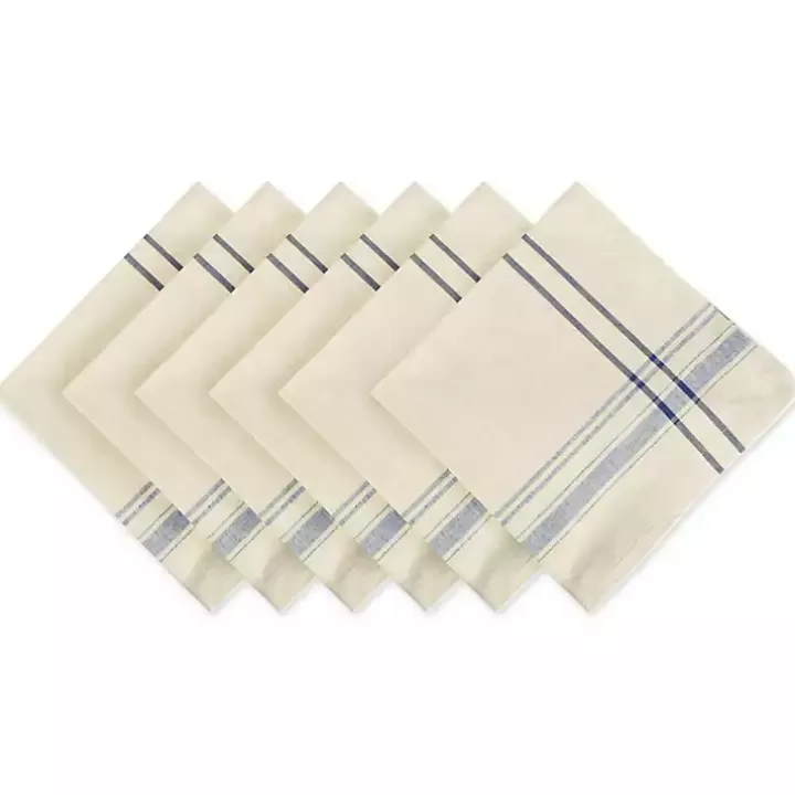 Outlet Nautical French Stripe Napkins, Set of 6 Table Linens