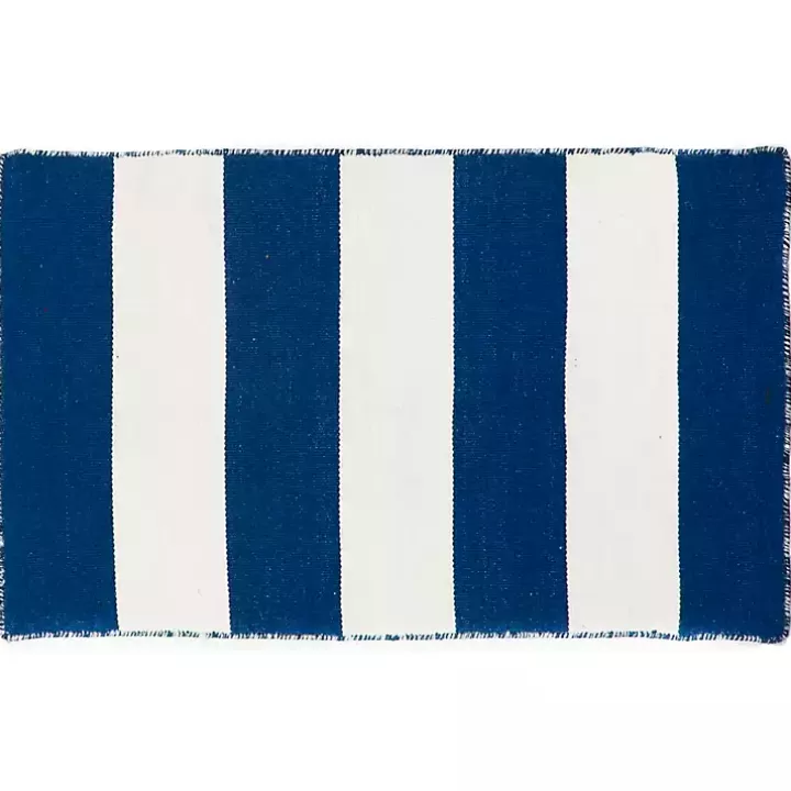 Online Navy Cabana Stripe Indoor/Outdoor Scatter Rug Outdoor Rugs