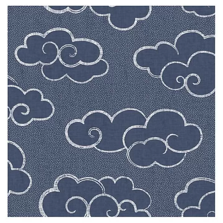 New Navy Cloudy Skies Peel & Stick Wallpaper Wall Murals & Wallpaper