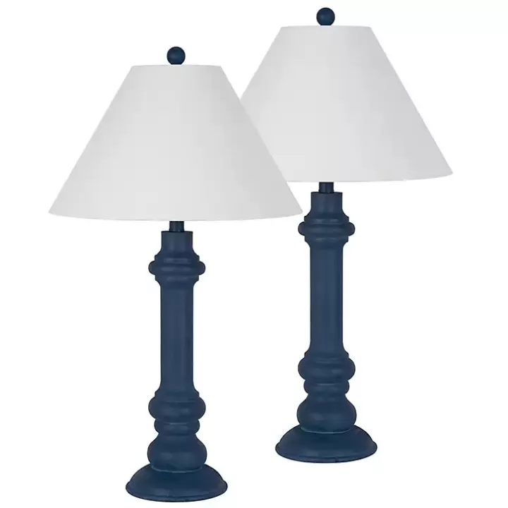 Shop Navy Coastal Ariel Table Lamps, Set of 2 Table Lamps