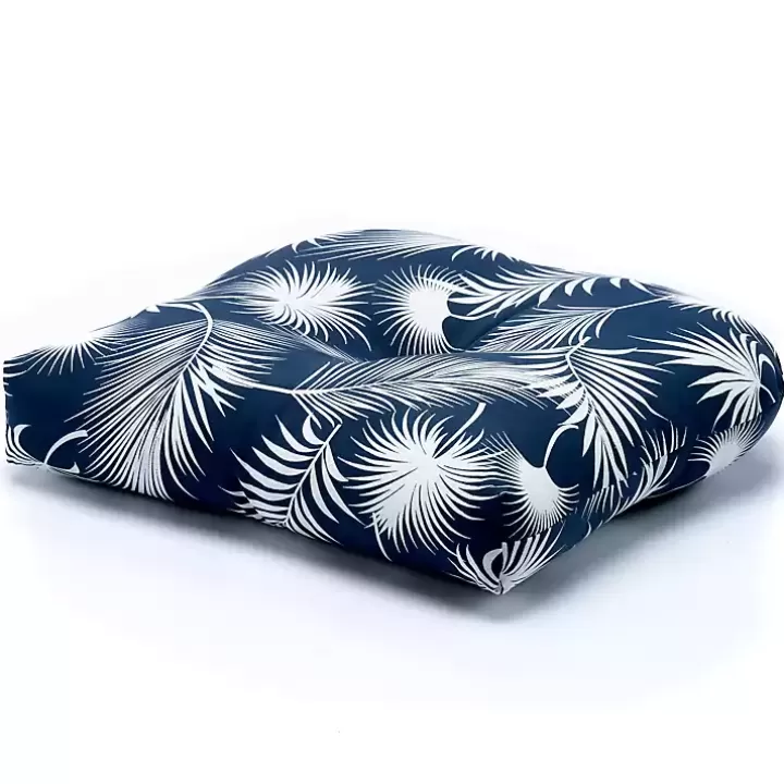 Online Navy Floral Outdoor Chair Cushion Outdoor Cushions & Pillows