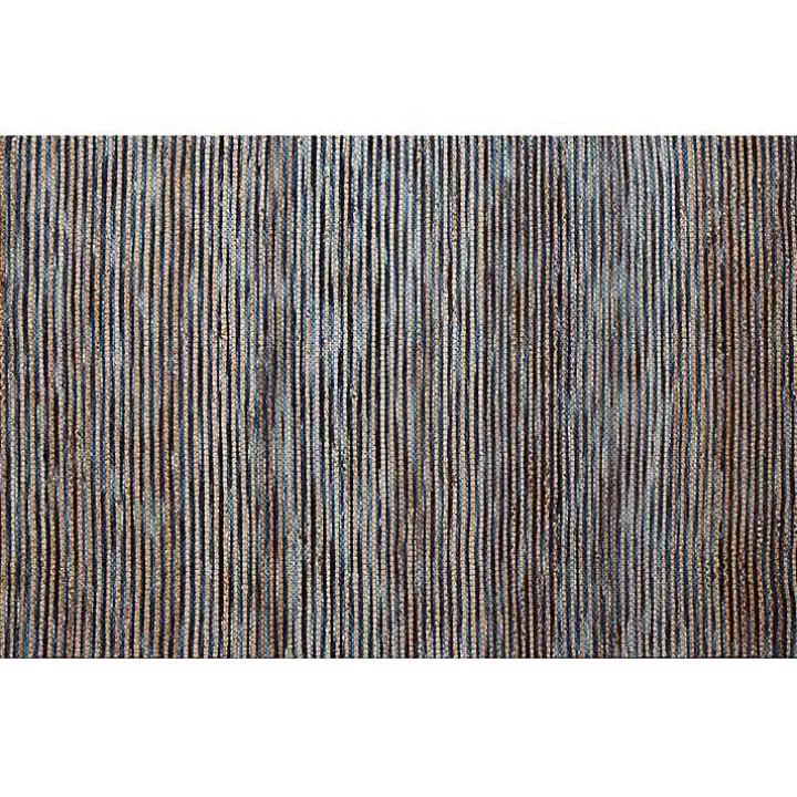 Cheap Navy Jute and Wool Woven Area Rug, 5x8 Area Rugs
