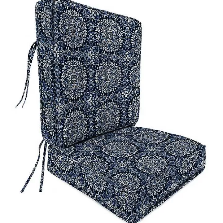 Best Sale Navy Medallion Outdoor Deep Seat Cushion Outdoor Cushions & Pillows