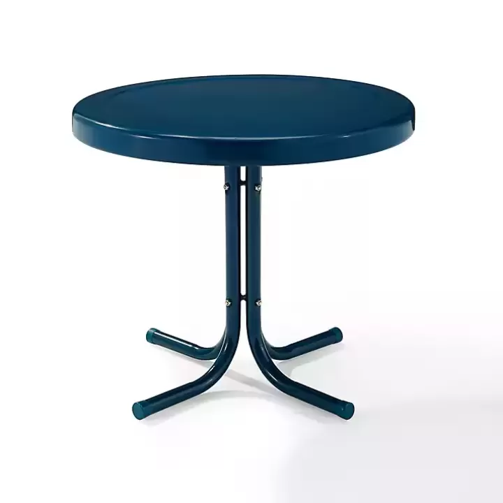 Fashion Navy Retro Metal Outdoor Side Table Outdoor Tables