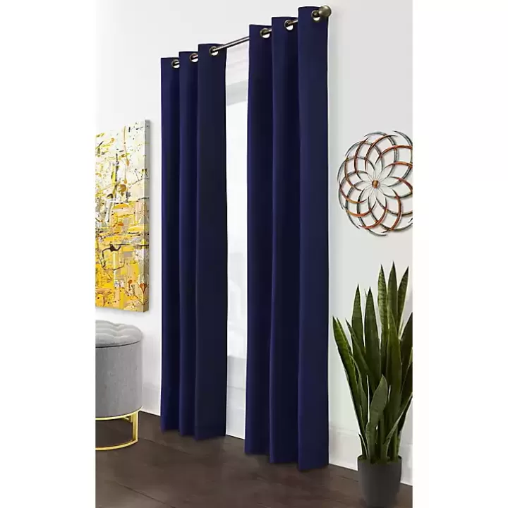 Shop Navy Room Darkening Curtain Panel Set, 63 in. Curtains & Drapes