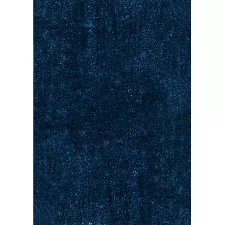 Outlet Navy Shag Washable Area Rug, 5x8 Area Rugs