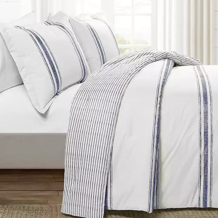 Cheap Navy Stripe 3-pc. Full/Queen Comforter Set Comforters