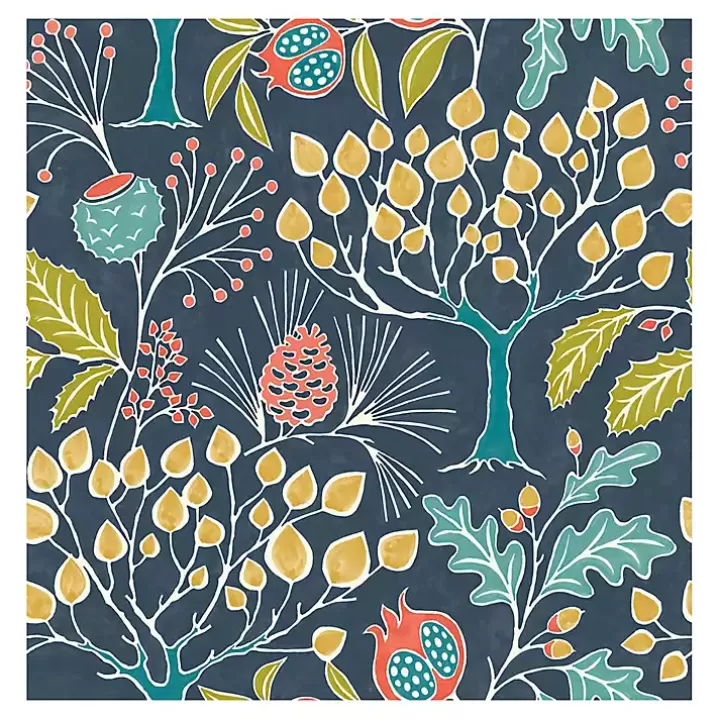Cheap Navy Vintage Flora Peel & Stick Wallpaper Wall Murals & Wallpaper