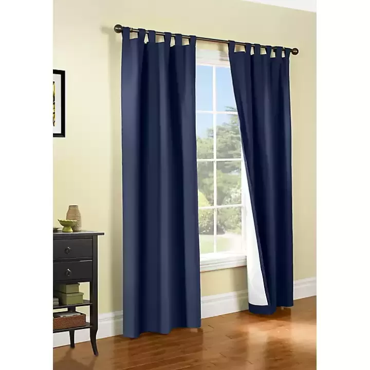 Fashion Navy Weathermate Blackout Curtain Panel, 95 in. Curtains & Drapes