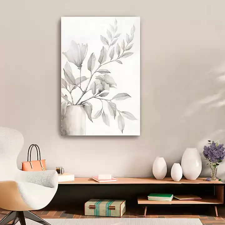 Online Neutral Potted Plant Canvas Art Print Canvas Art