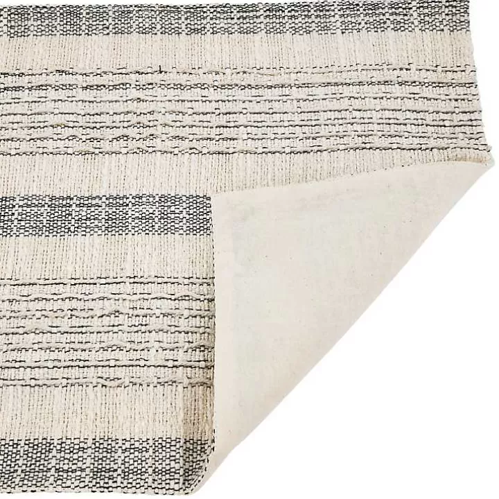 Clearance Neutral Striped Woven Placemats, Set of 4 Table Linens