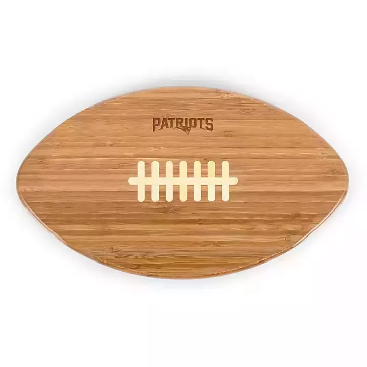 Outlet New England Patriots Bamboo Football Cutting Board Serving & Entertaining
