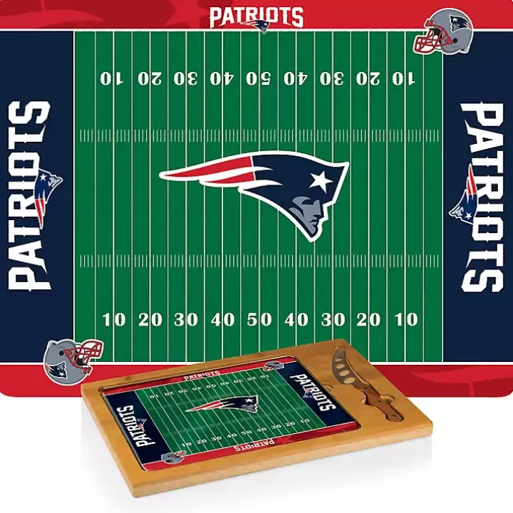 New New England Patriots Cutting Board & Knife Set Serving & Entertaining