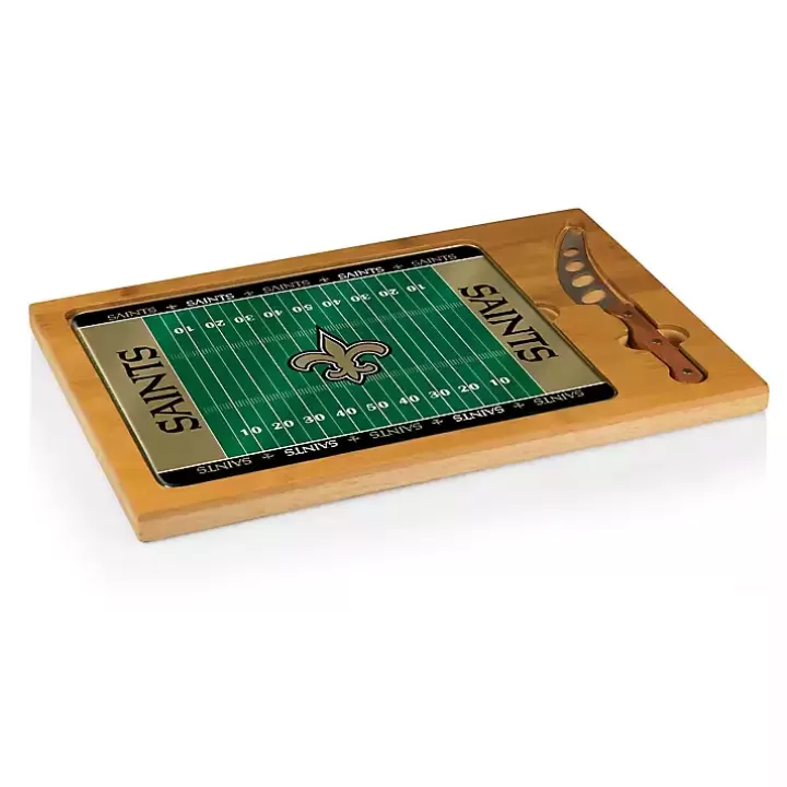 Cheap New Orleans Saints Cutting Board & Knife Set Serving & Entertaining