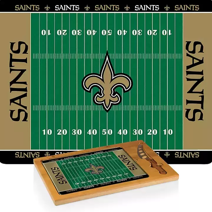 Cheap New Orleans Saints Cutting Board & Knife Set Serving & Entertaining