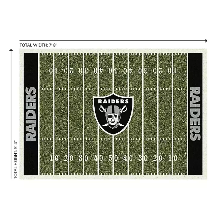 Clearance NFL Las Vegas Raiders Home Field Area Rug, 6x8 Area Rugs