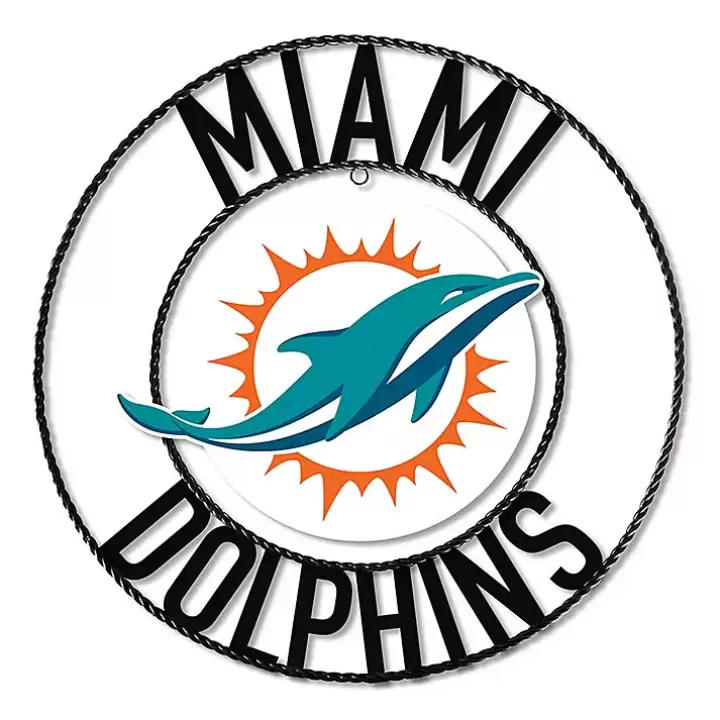 Flash Sale NFL Miami Dolphins Wrought Iron Wall Plaque Wall Plaques