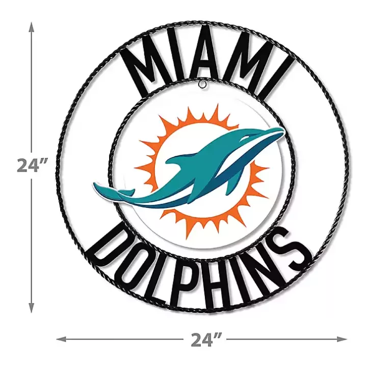 Flash Sale NFL Miami Dolphins Wrought Iron Wall Plaque Wall Plaques