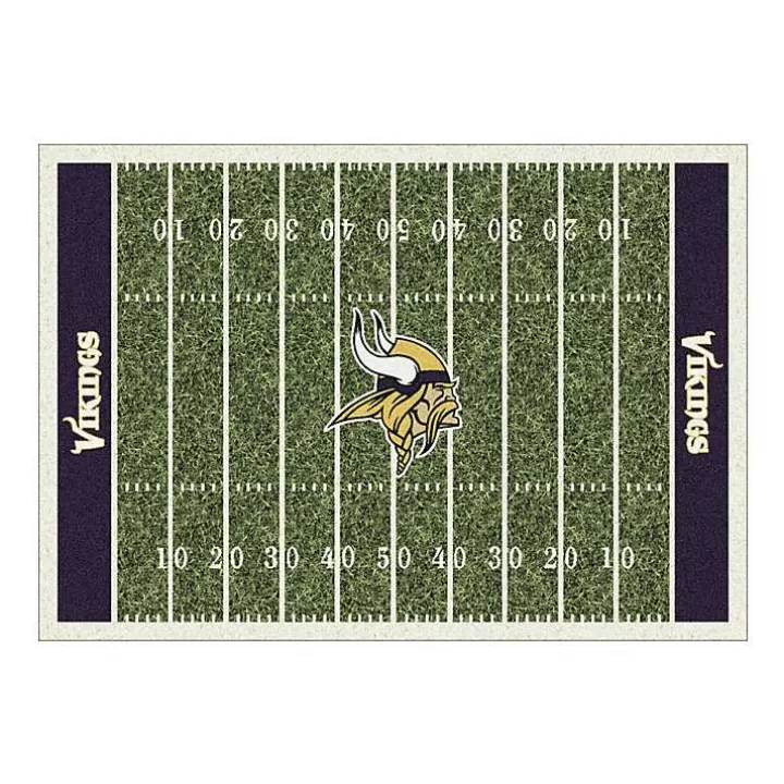 Hot NFL Minnesota Vikings Home Field Area Rug, 6x8 Area Rugs