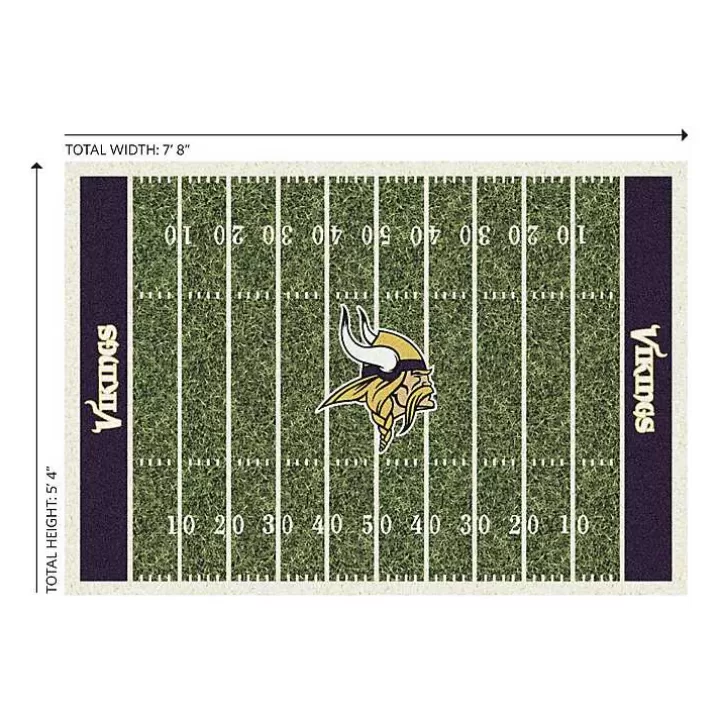 Hot NFL Minnesota Vikings Home Field Area Rug, 6x8 Area Rugs