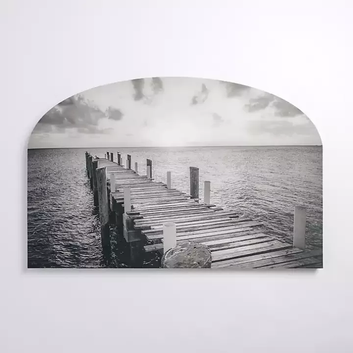 Best Ocean Dock Arched Canvas Art Print Canvas Art