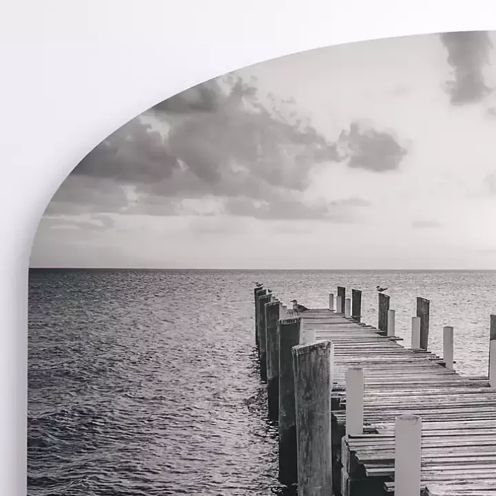 Best Ocean Dock Arched Canvas Art Print Canvas Art