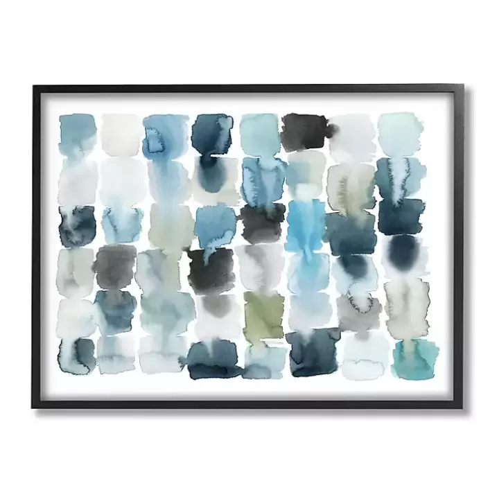 Online Ocean Inspired Abstract Tiles Framed Art Print Framed Art