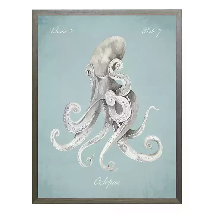 Sale Octopus in Blue Framed Art Print Framed Art