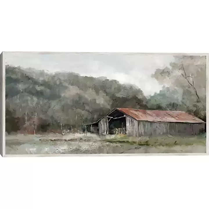 Hot Old Gray Barn Framed Canvas Art Print Canvas Art