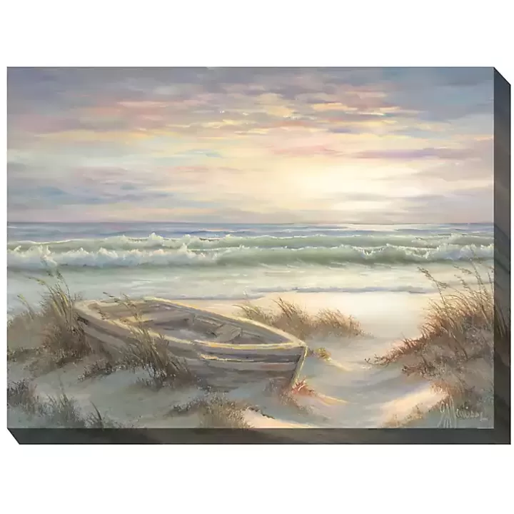 Online Old Rowboat Outdoor Canvas Art Print Outdoor Wall Decor