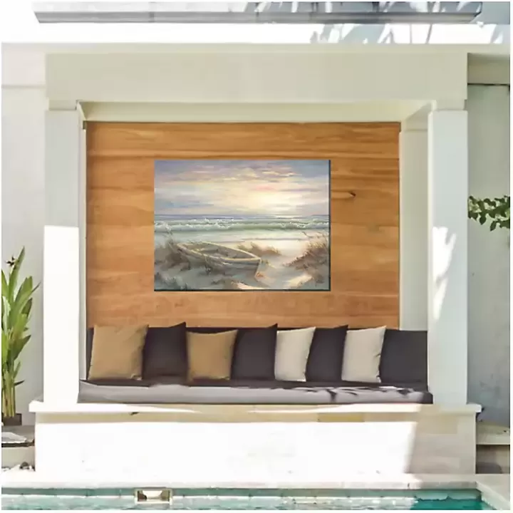 Online Old Rowboat Outdoor Canvas Art Print Outdoor Wall Decor