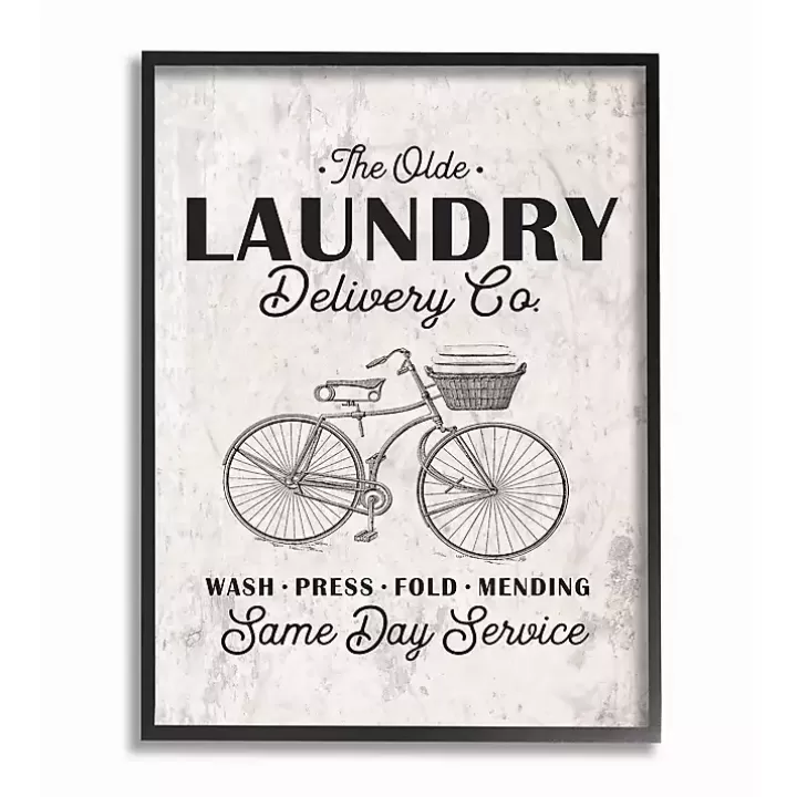 Outlet Olde Laundry Delivery Co. Framed Art Print Wall Quotes & Signs