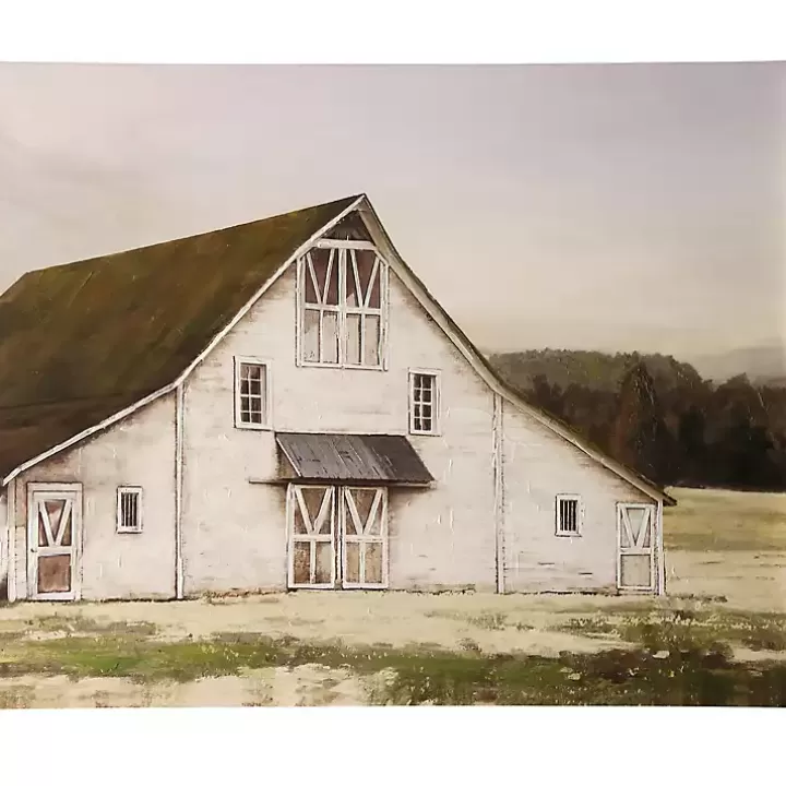 Hot Ole Blanc Barn Embellished Canvas Art Print Canvas Art