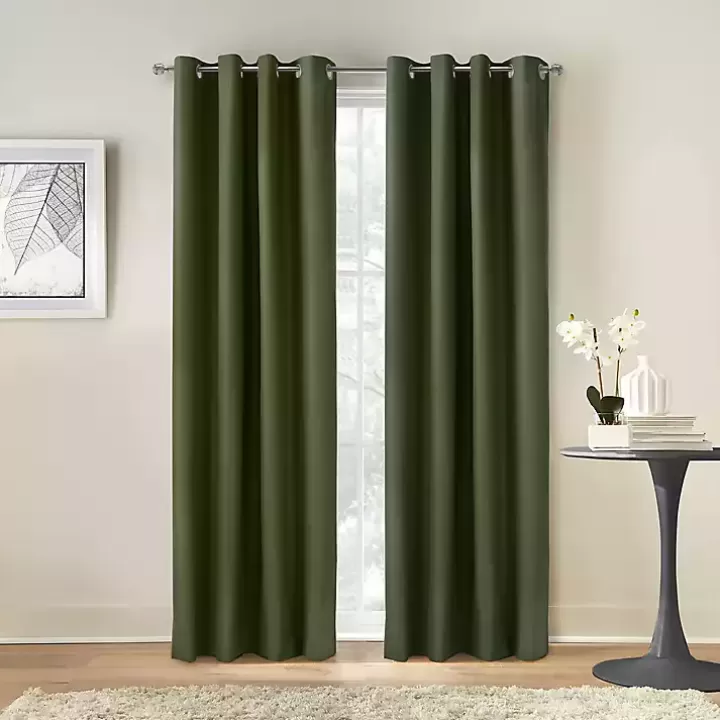 Fashion Olive Alpine Blackout Curtain Panel, 84 in. Curtains & Drapes