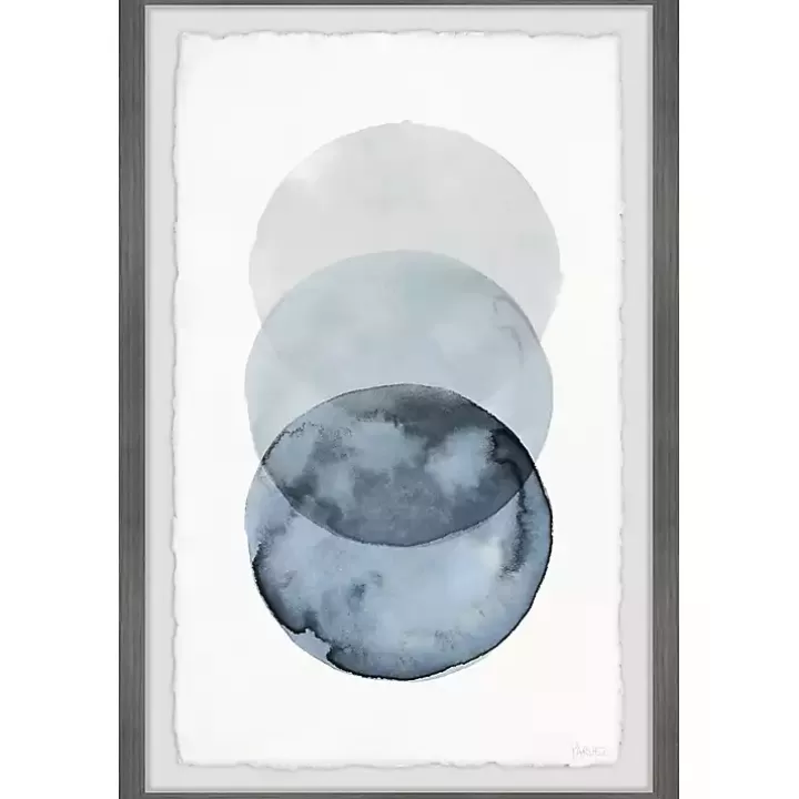 New Ombre Overlapping Circles Giclee Framed Art Print Framed Art